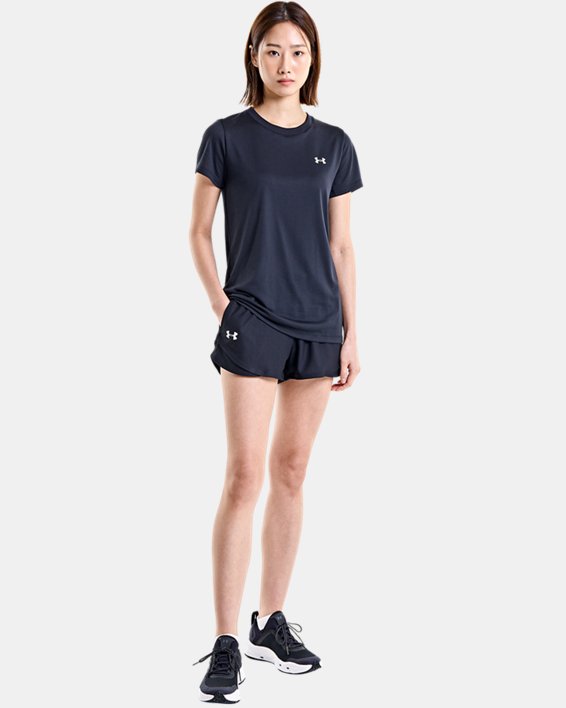 女士UA Play Up Shorts 3.0短褲 in Black image number 2
